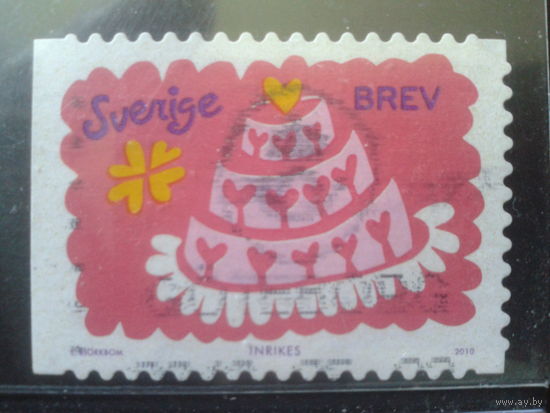 Швеция 2010 Поздравительная марка, торт
