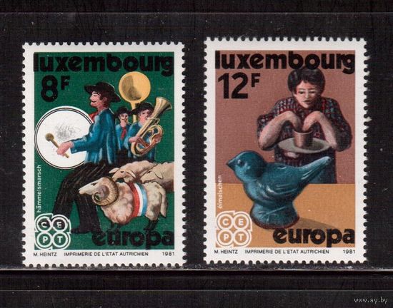 Люксембург-1981, (Мих.1031-1032) **, Европа СЕРТ, Фольклор,