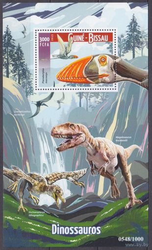 2015 Гвинея-Бисау 8236/B1429 Динозавры 11,00 евро