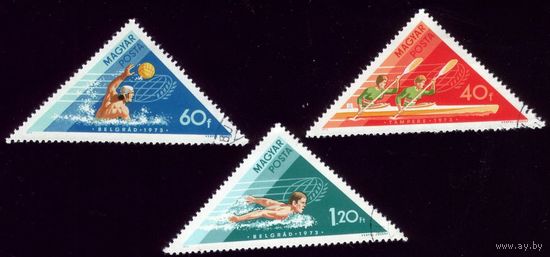3 марки 1973 год Венгрия Спорт 2919-2920,2922