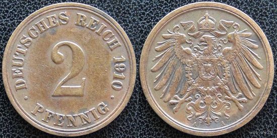 YS: Германия, Рейх, 2 пфеннига 1910A, KM# 16 (1)