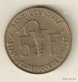 Западная Африка 5 франк 1976