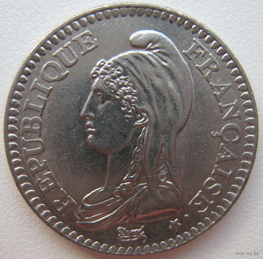 Франция 1 франк 1992 г. 200 лет Французской Республике. В холдере