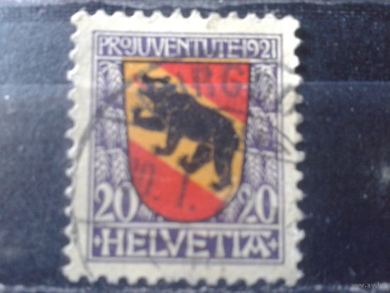 Швейцария 1921 Герб Берна Михель-6,0 евро гаш