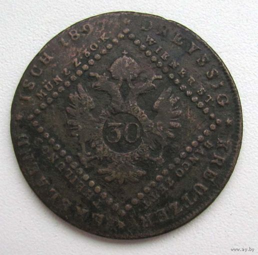 1807 г. 30 крейцеров. Австрия. B