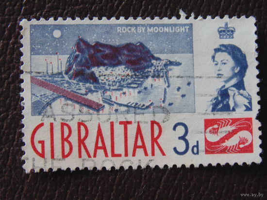 Гибралтар 1960 г. Гибралтарская скала в лунном свете.