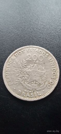 Бразилия 200 рейс 1901 г. - дата на монете проставлена римскими цифрами