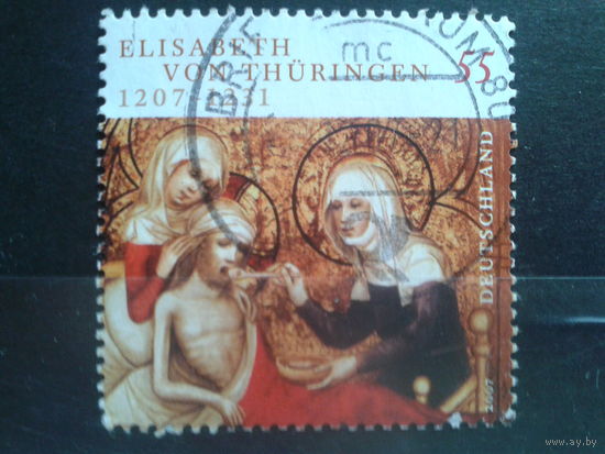 Германия 2007 святая Елизавета Тюрингская Михель-1,0 евро гаш