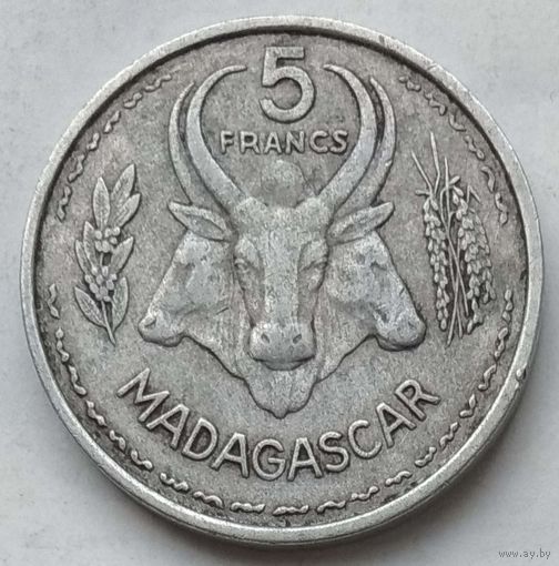 Мадагаскар 5 франков 1953 г.
