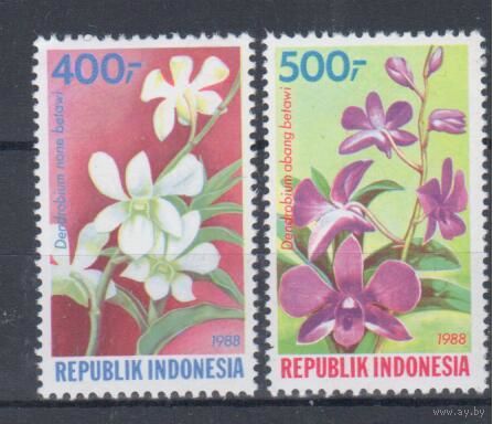 [442] Индонезия 1988. Флора.Орхидеи. СЕРИЯ MNH