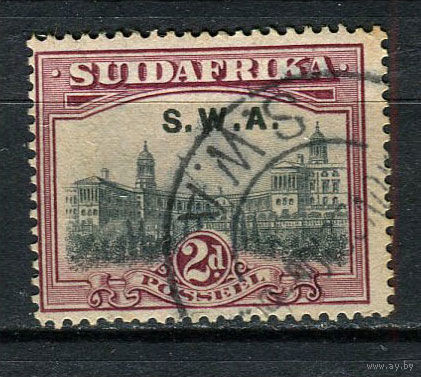 Юго-Западная Африка - 1927/1928 - Архитектура 2Р с надпечаткой S. W. A. - [Mi.117] - 1 марка. Гашеная.  (Лот 85CL)