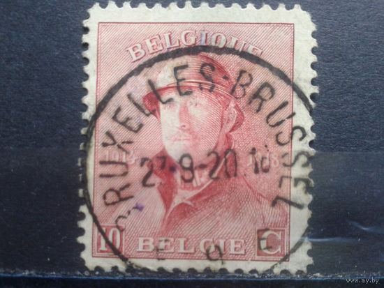 Бельгия 1919 Король Альберт 1 в каске  10 сантимов