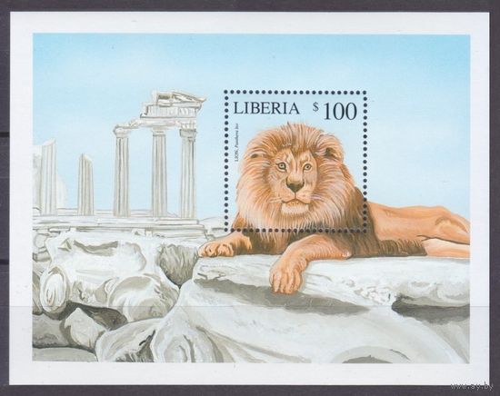 2001 Либерия 4313/B439 Кошки - Львы 5,50 евро