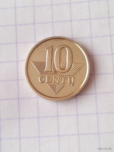 10 центов 1998 г. Литва.