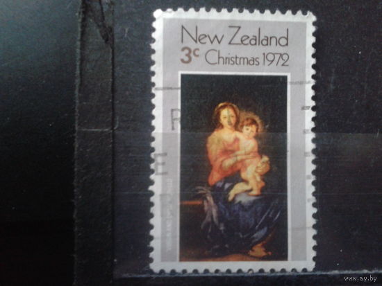 Новая Зеландия 1972 Рождество, живопись