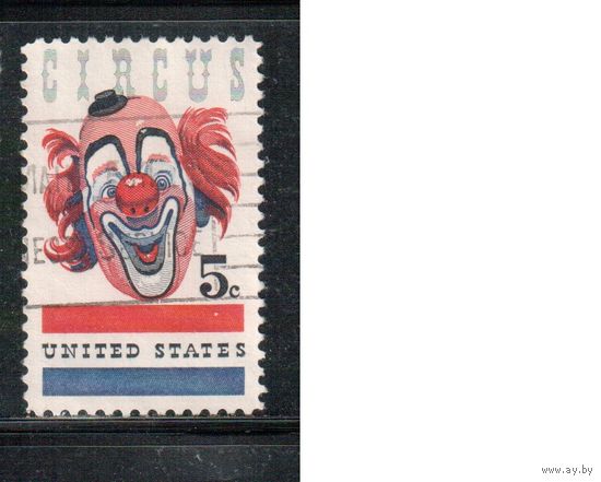 США-1966, (Мих.900) , гаш. , Цирк(одиночка),