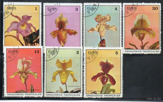 Орхидеи Куба 1972 год серия из 7 марок