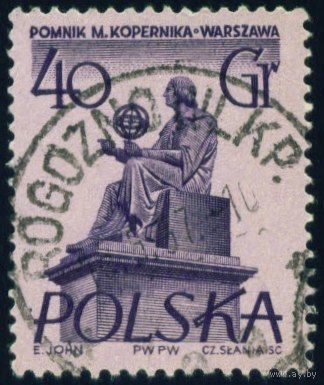 Памятники Варшавы Польша 1955 год 1 марка
