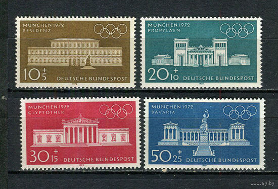 ФРГ - 1970 - Летние Олимпийские игры - (на клее есть отпечатки пальцев) - [Mi. 624-627] - полная серия - 4 марки. MNH.  (Лот 9DN)