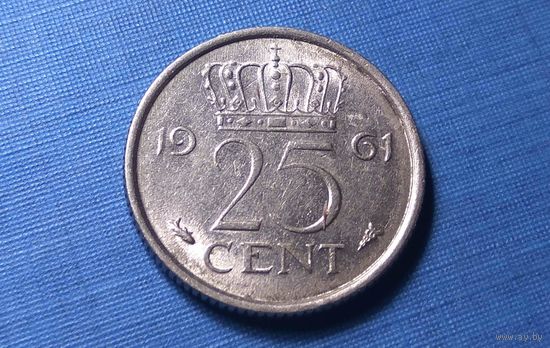 25 центов 1961. Нидерланды.
