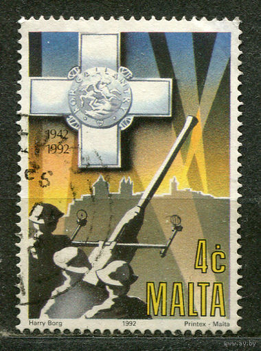 Солдаты королевской артиллерии с зенитным орудием. Мальта. 1992