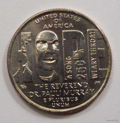 США 25 центов 2024 Паули Мюррей "Женщины Америки" 11-я монета UNC Двор D и Р на выбор