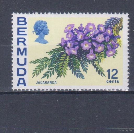 [1845] Британские колонии. Бермуды 1970. Елизавета II.Флора.Цветы. MNH. Кат.1,8 е.