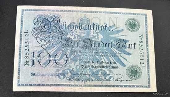 100 марок 1908 г зеленая печать