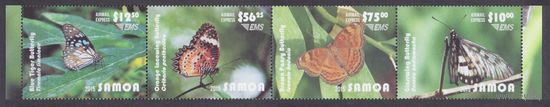 2015 Самоа 1259-1262strip бабочки 120,00 евро