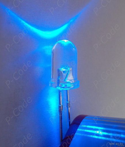 Светодиод сверхъяркий (d=5 mm), синий (MCD: 12000-14000)