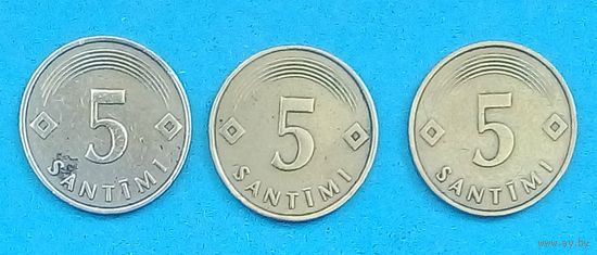 5 сантимов Латвия-1992