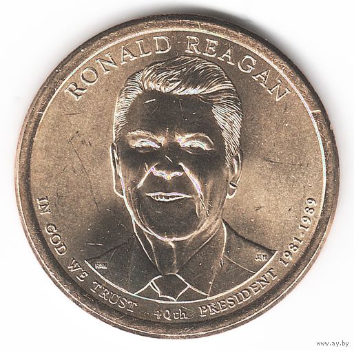 1 доллар США 2016 год 40-й Президент Рональд Рейган двор P _состояние aUNC