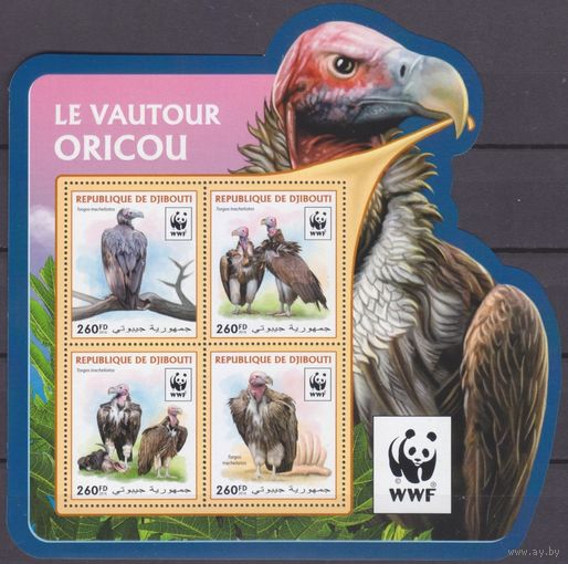 2016 Джибути 1319-1322KL WWF / Птицы 10,00 евро