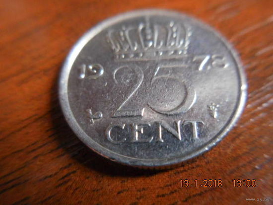 25 центов, Нидерланды, 1978 г.