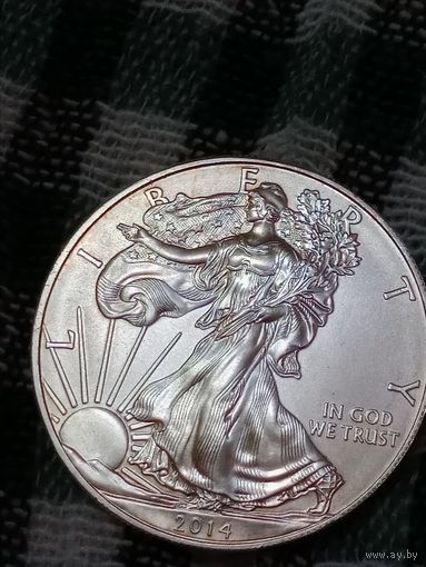 США 1 доллар 2014 унция серебра