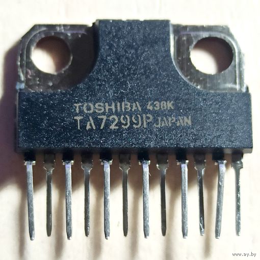 TA7299P. УНЧ. Двухканальный усилитель низкой частоты, аудио 2 х 5.8Вт, 9В-18В, 4Ом Toshiba Japan. TA7299