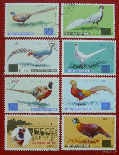 КНДР. Птицы. ( 8 марок ) 1976 года. 4-17.