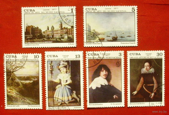 Куба. Живопись. ( 6 марок ) 1977 года. 10-1.