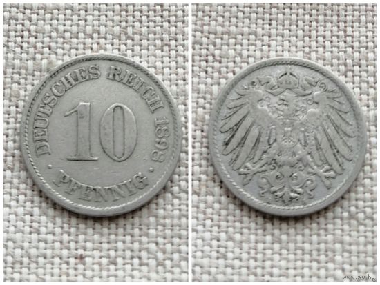 Германия 10 пфеннигов 1898 А