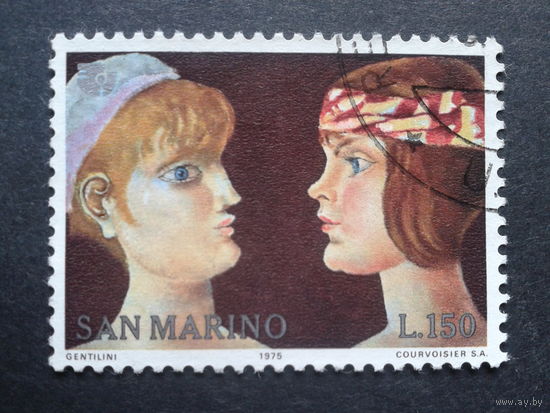 Сан-Марино 1975 год женщин, живопись