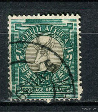 Южная Африка - 1947/1954 - Спрингбок 1/2Р - [Mi.187] - 1 марка. Гашеная.  (Лот 93CL)