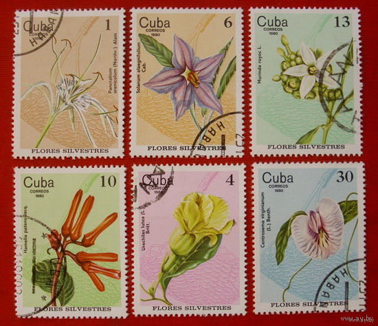 Куба 1980. Лесные цветы. Полная серия
