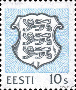 Стандартный выпуск Герб Эстония 1993 год 1 марка
