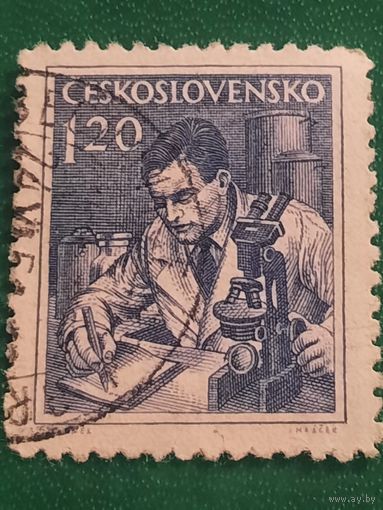 Чехословакия 1954. Профессии. Микробиолог