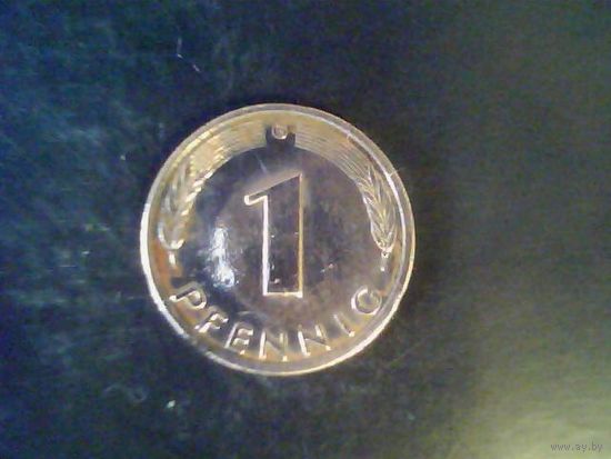 Монеты. Германия. 1 Пфеннинг 1990.