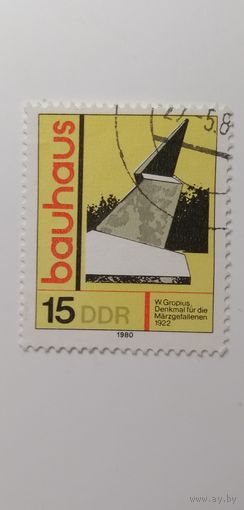 ГДР 1980. Здания в Баухауз Мэннер