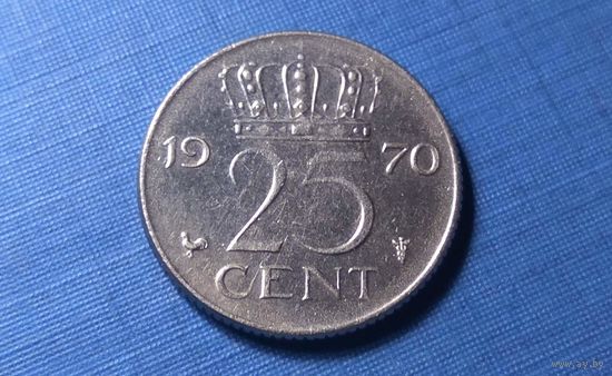 25 центов 1970. Нидерланды.