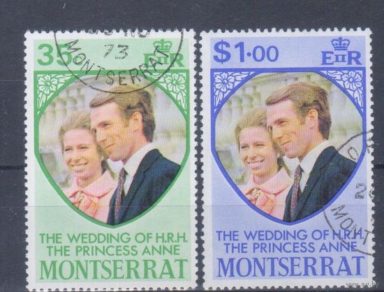 [1879] Монтсеррат 1973. Королевская семья.Свадьба. Гашеная серия.