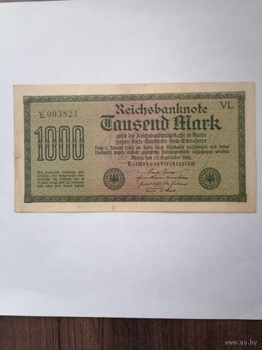 1000 марок 1922 года