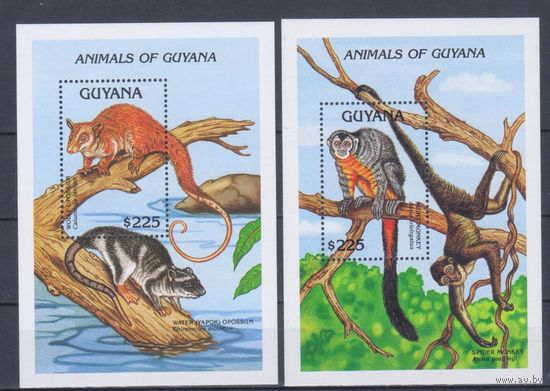 [1986] Гайана 1992. Фауна.Животные. 2 БЛОКА.